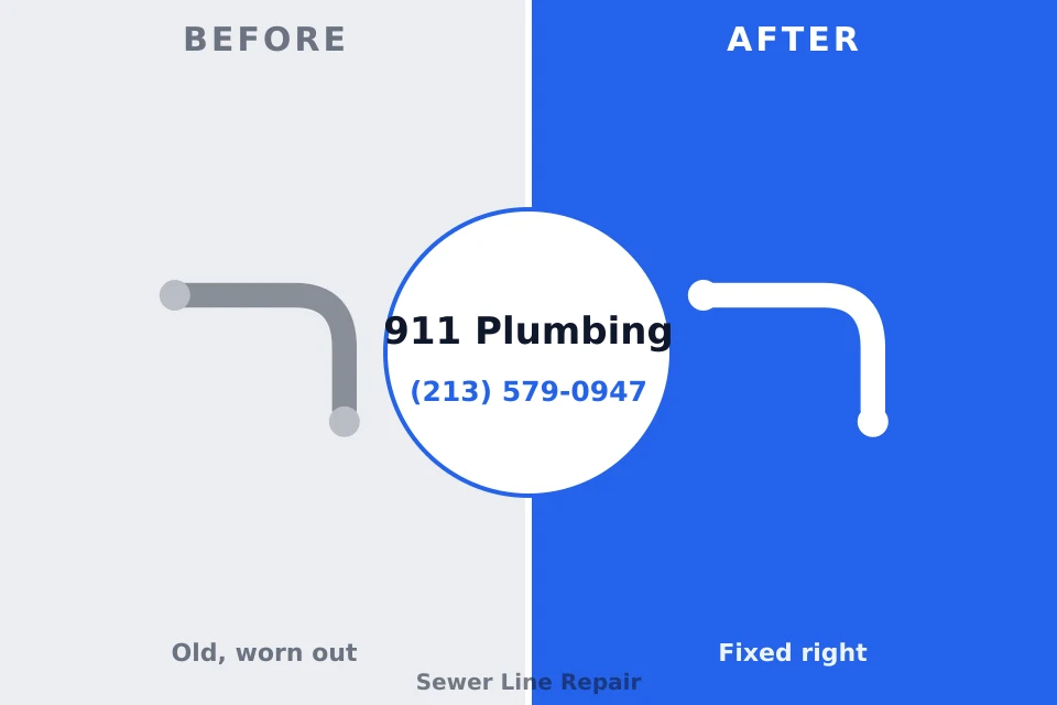 Before and after: plumbing repair Wyomissing, PA